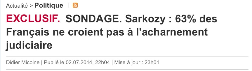 Sarkozy Les français ne croit pas au complot