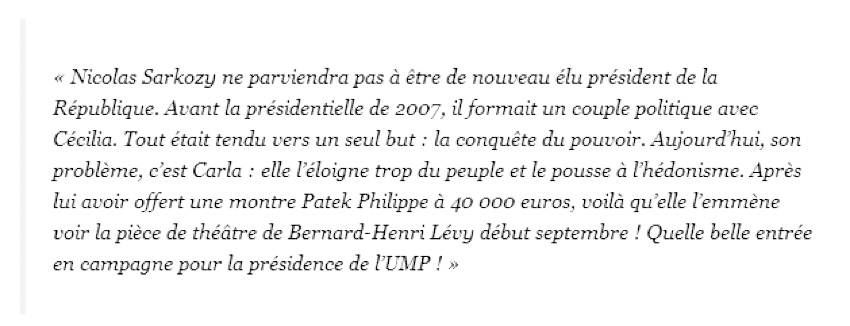 Patrick buisson Sarkozy extrait