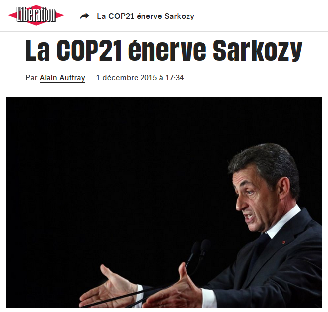 Sarkozy Cop21 l'énerve