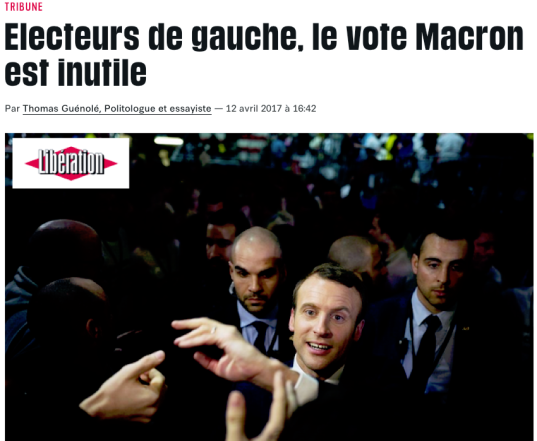Electeurs de gauche, le vote Macron est inutile