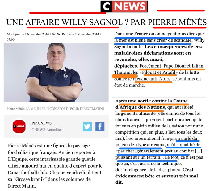 Pierre Menes racisme Antiblancs.